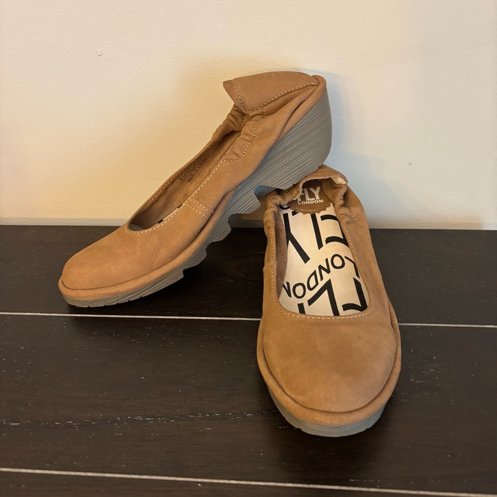 Fly London Tan Flats